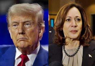 Donald Trump and Kamala Harris