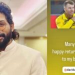 Allu Arjun actor, David Warner, Australian Cricketer