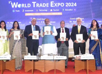 Maharashtra Governor CP Radhakrishnan, World Trade Expo organised by the World Trade Centre Mumbai and All India Association of Industries (AIAI) at World Trade Centre Mumbai.