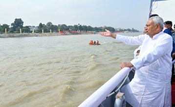 Nitish kumar, Bihar Chief minister, Ganga ghat, patna, chhath puja festival