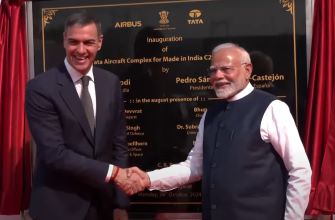 Pm Modi, Spanish President Pedro Sanchez, Vadodra, Airbus Manufacturing Facility Inauguration