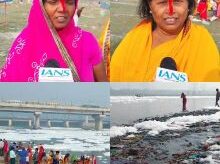 chhath puja, Delhi, Toxic Yamuna River, Devotees