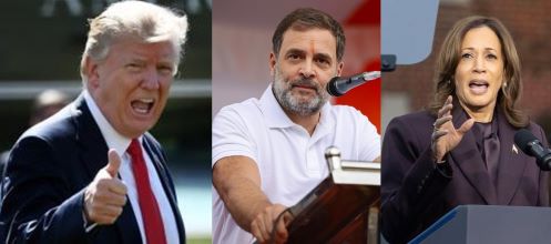 Donald Trump, Rahul Gandhi, Kamala Harris