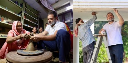 Rahul Gandhi, Diwali celebration, painters, Potters, nephew raihan, at bungalow, Delhi