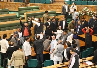 J&K Assembly, BJP, Uproar, BJP protest